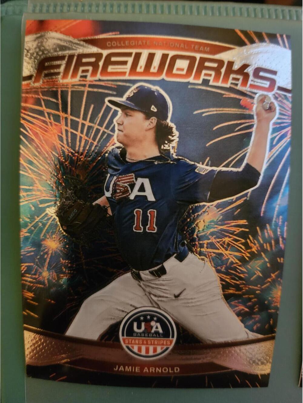 2026 Panini Stars & Stripes Prizm FIREWORKS insert #1 JAMIE ARNOLD